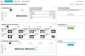 meinMoodle-Dashboard